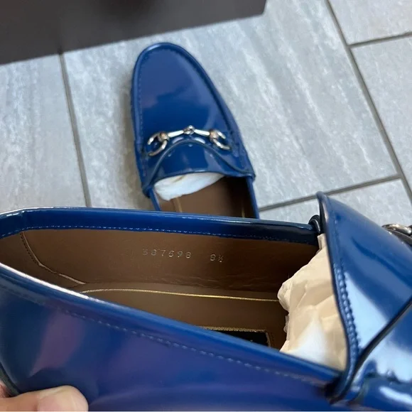 Gucci 1953 Special Edition Horsebit Royale Blue Smooth Leather Loafers MEN’S 8.5 - Picture 5 of 11